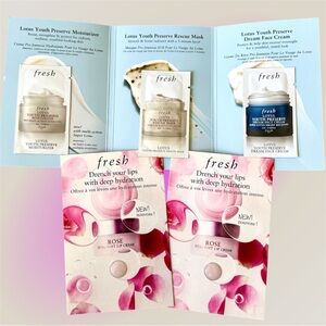 FRESH Lotus Youth Preserve Moisturizer, Rescue Mask, Dream Face Cream Night Rose